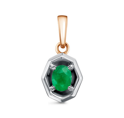Подвеска из золота с изумрудом